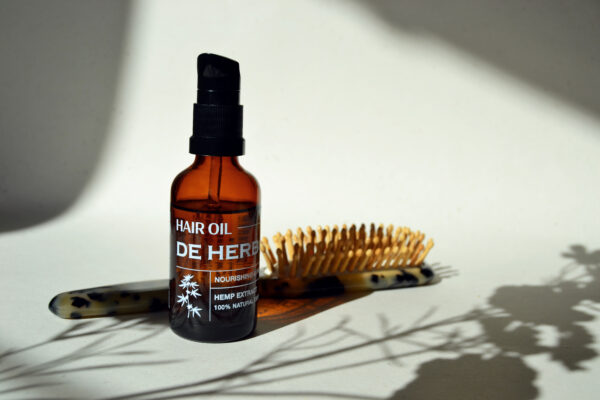 hair oil with hemps seed oil and almond oil