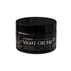 anti-aging night cream with hemp and carrot extract